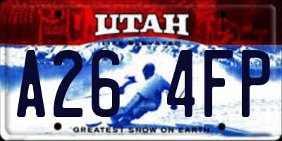 UT license plate A264FP