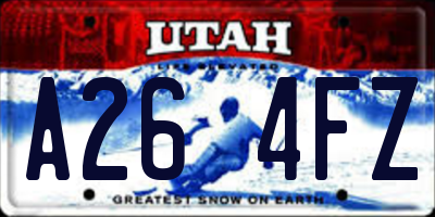 UT license plate A264FZ