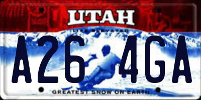 UT license plate A264GA