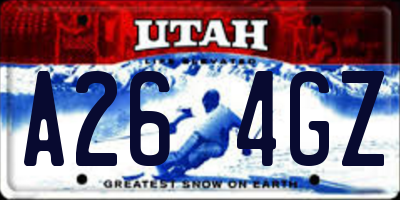 UT license plate A264GZ