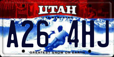 UT license plate A264HJ