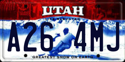 UT license plate A264MJ