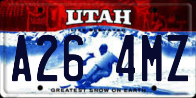 UT license plate A264MZ