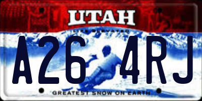 UT license plate A264RJ