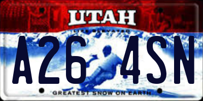 UT license plate A264SN