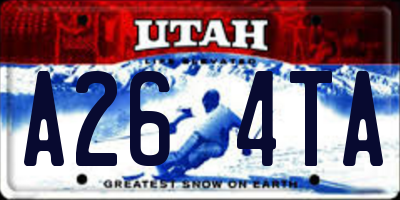 UT license plate A264TA
