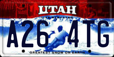 UT license plate A264TG