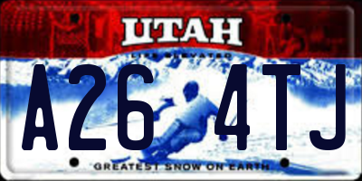 UT license plate A264TJ