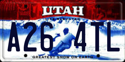 UT license plate A264TL