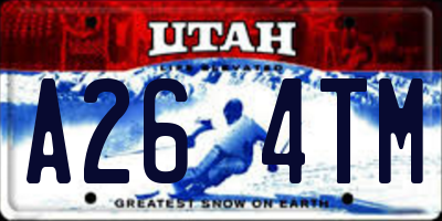 UT license plate A264TM