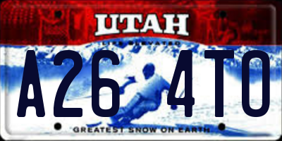 UT license plate A264TO