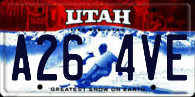 UT license plate A264VE