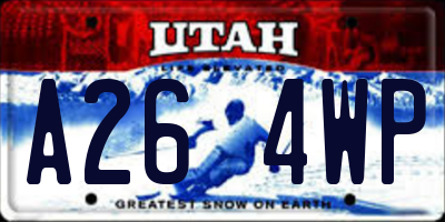 UT license plate A264WP