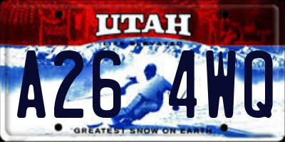 UT license plate A264WQ