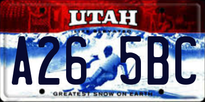 UT license plate A265BC