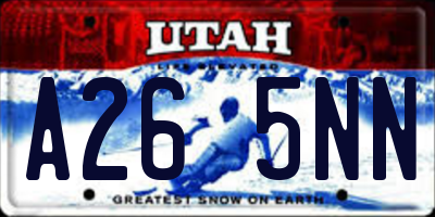 UT license plate A265NN