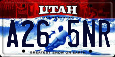 UT license plate A265NR