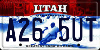 UT license plate A265UT