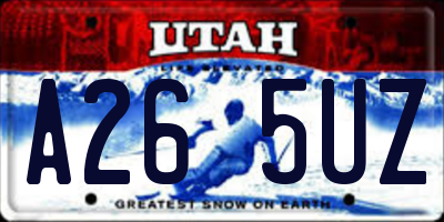 UT license plate A265UZ