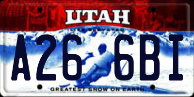 UT license plate A266BI