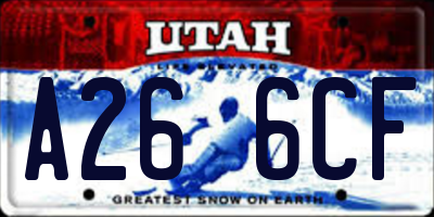 UT license plate A266CF