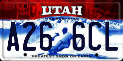 UT license plate A266CL
