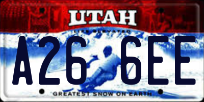 UT license plate A266EE