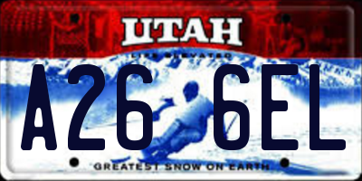 UT license plate A266EL