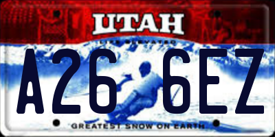 UT license plate A266EZ