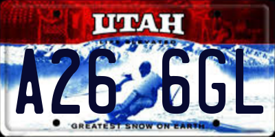 UT license plate A266GL
