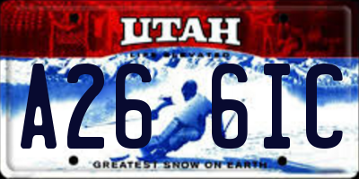 UT license plate A266IC