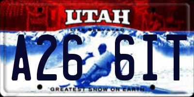 UT license plate A266IT