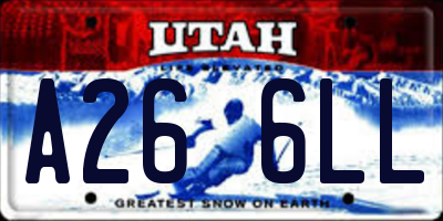 UT license plate A266LL