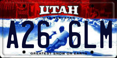 UT license plate A266LM