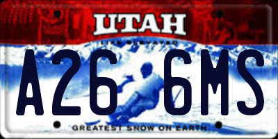 UT license plate A266MS