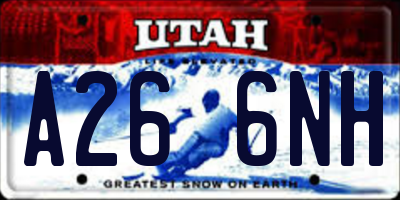 UT license plate A266NH
