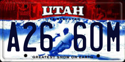UT license plate A266OM