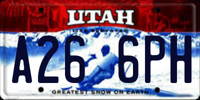 UT license plate A266PH