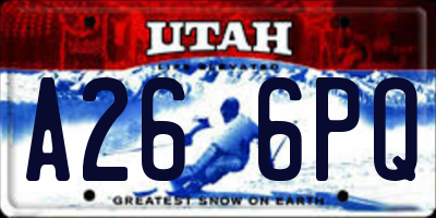 UT license plate A266PQ