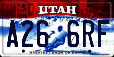 UT license plate A266RF
