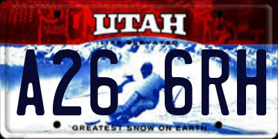 UT license plate A266RH