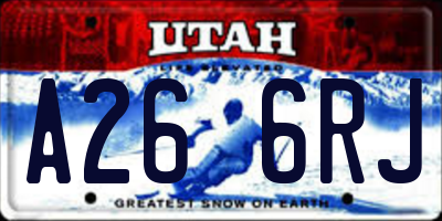 UT license plate A266RJ