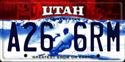 UT license plate A266RM