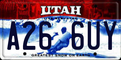 UT license plate A266UY