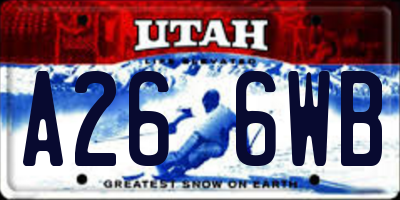 UT license plate A266WB