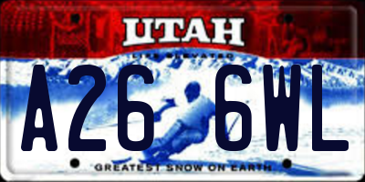 UT license plate A266WL