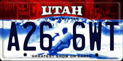 UT license plate A266WT
