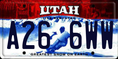 UT license plate A266WW