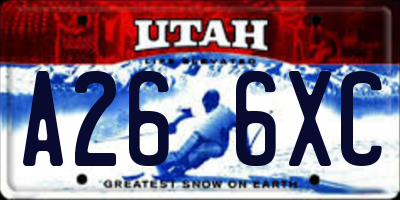 UT license plate A266XC