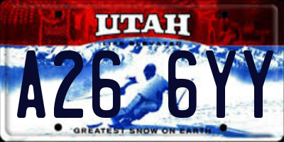 UT license plate A266YY